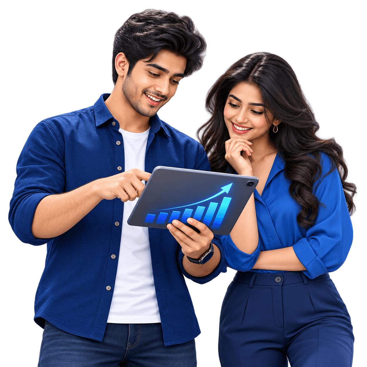 Indian professional reviewing business results