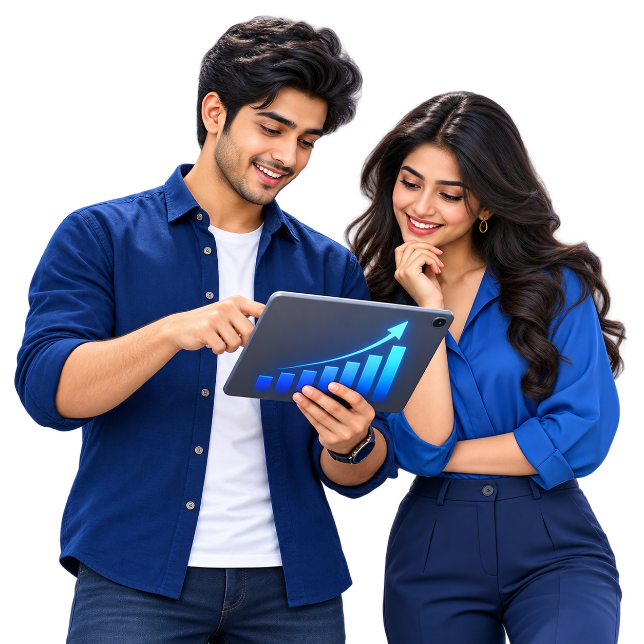 Indian professional reviewing business results
