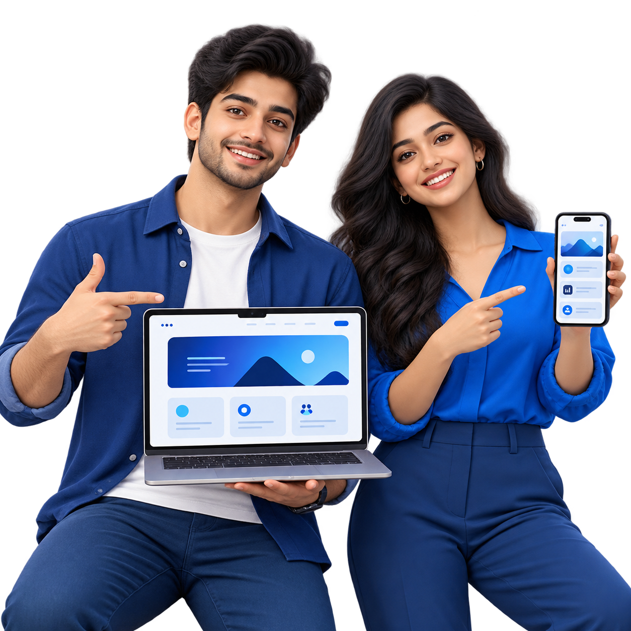 Indian developers presenting website projects
