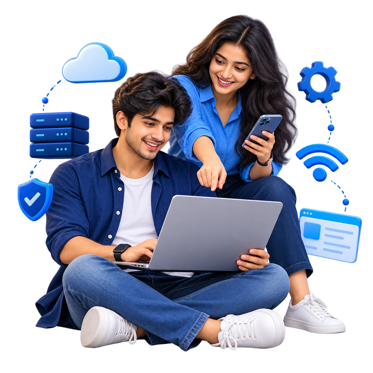 Original illustration of an Indian solutions architect